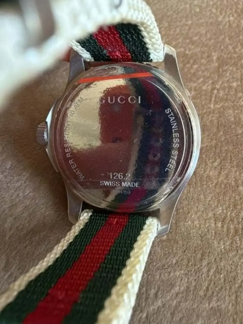 Gucci Sport 126.2 G-Timeless Watch with Web Stripe Nylon Strap